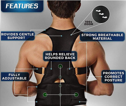 Adjustable Posture Corrector Belt – Back & Shoulder Support